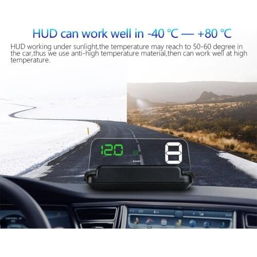 Car Head Up Display Multi-Color Speedometer Windshield Projector -40-80