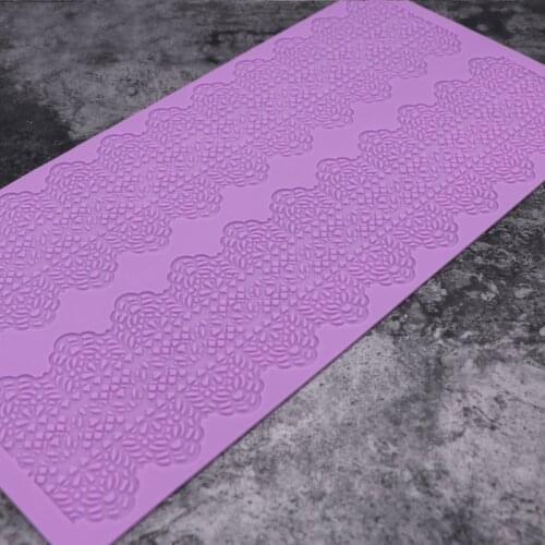 Flower Silicone Mold Cake Lace Mold Fondant Molds Cake Decorative Silicone Lace Mat Cake Decorating Tools Baking Pad
