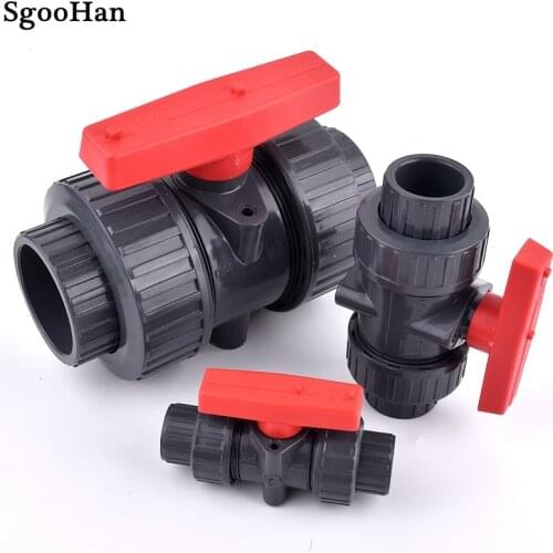 I.D 20~110mm Thickened UPVC Ball Valve Aquarium Fish Tank Drainage Gate Valve Irrigation Adapter Industrial Water Pipe Fittings