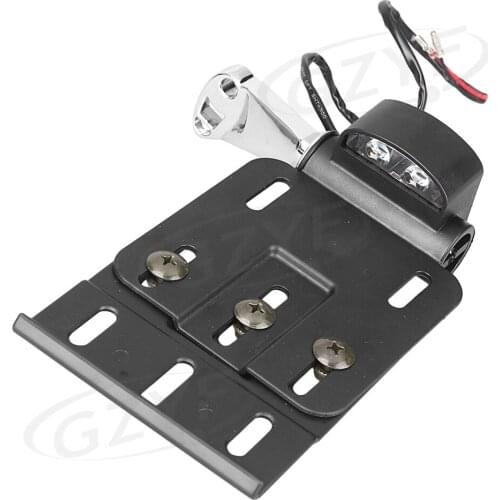 Fender Eliminator Registration Plate Holder License Kit Frame w/ LED Light for Harley Nightster XL1200N Sportster Iron 883 etc