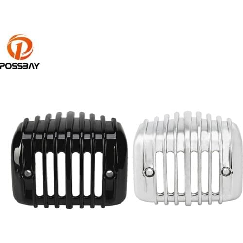 POSSBAY Motorcycle Full Fairing Kits Black Silver Motor Voltage Regulator Cover for Harley Softail Standard EFI FXSTI 2001-2017