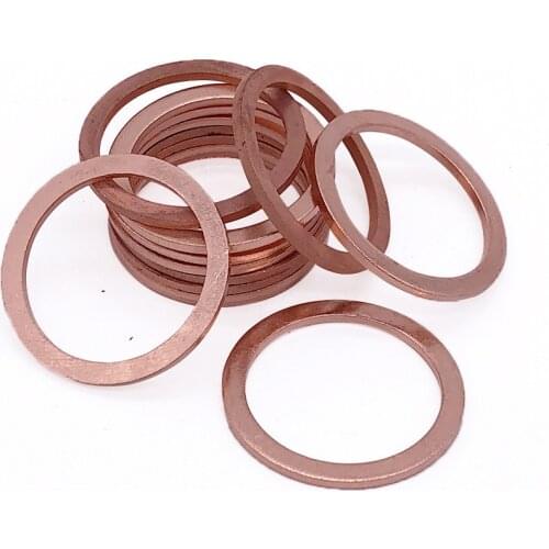 Various Sizes Brass Flat Washer Copper Crush Washers Gasket Seal Ring For Boat