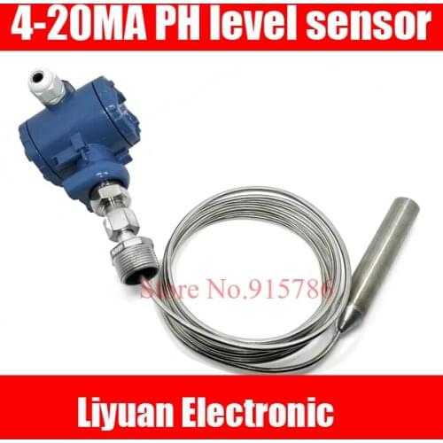 Stainless steel tape armored input level transmitter / 4-20MA pH level sensor / -100 ~ 300C high temperature transmitter