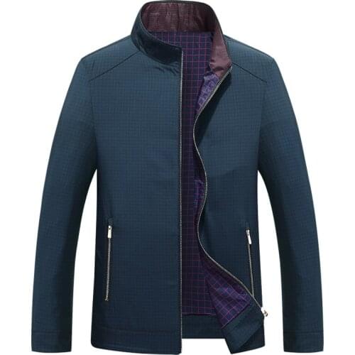 Fashion Plaid Windbreaker Male Casual Slim Fit Overcoat 50% Off Men Windproof Jacket Coat