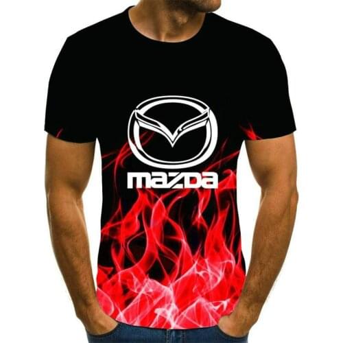 Mens T-shirt High Quality Designer Casual Style Mazda Car Printing Oversized Size