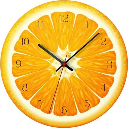 12'' Wall Clock Fruit Kitchen Clcok Living Room, Kids Bedroom, Kindergarten