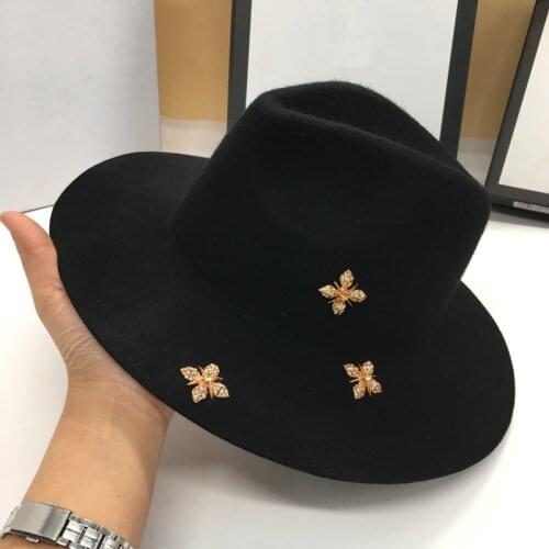 New winter wool Sir Hat British men and women fashion felt hat panama han edition panama cat