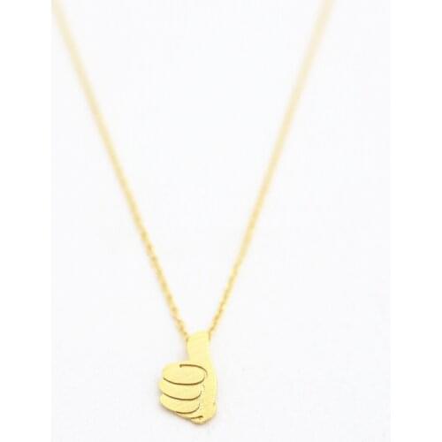 The latest elements smooth pendant necklace Thumbs-up praise good necklaces Praise others gesture pendant necklaces for women