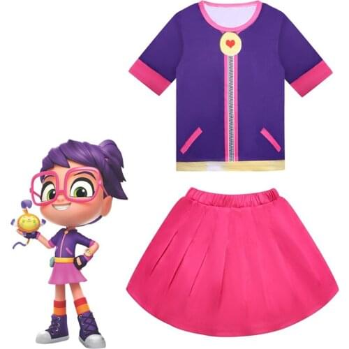 2021 New Girls Abby Hatcher Cosplay Costume for Kids Princess Dress Set Mask Halloween Costumes Baby Children Party Clothes