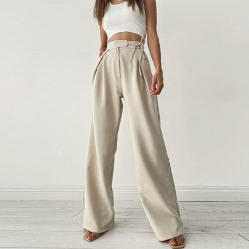 NSHYPOI Women's Wide Trousers