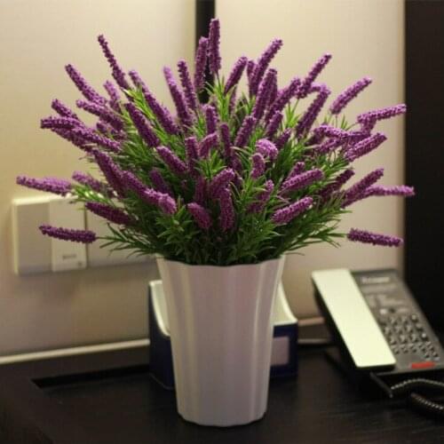 NuoNuoWell 15'' Bunch of Artificial Lavender x6 Flower Stems Silk Artificial Bouquet Wedding Party Home Decor Craft