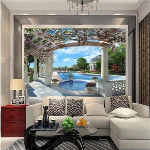 Beibehang wallpaper silver cloth 3D stereoscopic bedroom living room TV background wall extending space large mural wallpaper