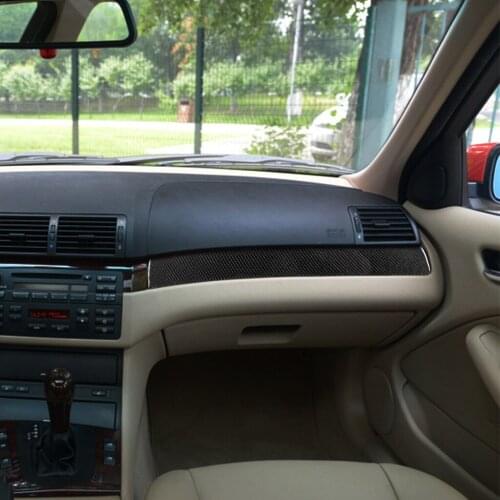 Real Carbon Fiber Solid-color Center Console Co-pilot Decoration Panel Trim for BMW 3 Series E46 1998-05 LHD Vehicles Accessory