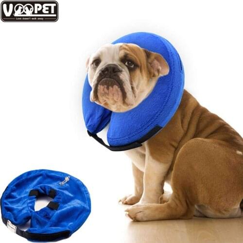 Adjustable Wound Healing Inflatable Pet Collars Treatment Pet Dog Collar Anti-bite Neck Collars Protective Circle For Dogs