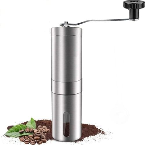Stainless Steel Manual Coffee Grinder Coffee Bean Peanut Grinder Ceramic Conical Burr Hand Crank Mill
