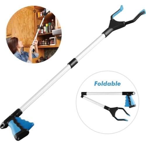 Foldable Foldable Long Trash Clamps Grab Pick Up Trash Garbage Pick Up Trash Grabber tools Hand Gripper Home Cleaning Tools