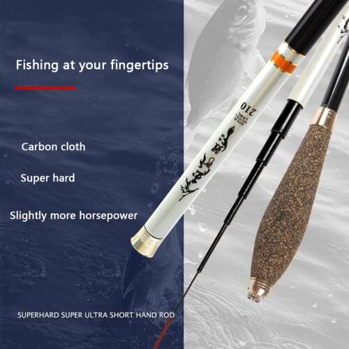 Ultralight MINI Stream Hand Pole Carbon Fiber Casting Telescopic Carp Fishing Rod Fish Tackle Children use the fishing rod