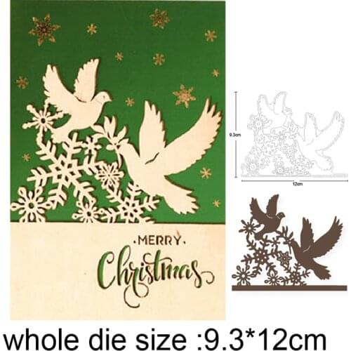 Christmas Snowflake Couple Bird Metal Cutting Dies Stencils dies For DIY Scrapbook Paper Card Decor Craft dies Embossing Die Cut