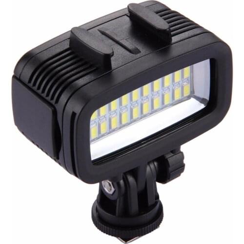 PULUZ 40m Waterproof IPX8 Photo Studio Video Light Lamp 20 LEDs Diving Fill-in Light for GoPro HERO5/4/3/2/1/DJI OSMO Action