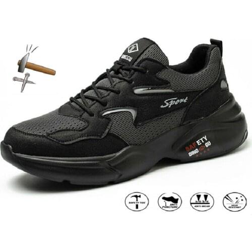 Safety Shoes Men Steel Toe Cap Work Shoes Men Work Sneakers Puncture-Proof Safety Shoes Men Women Indestructible Shoes