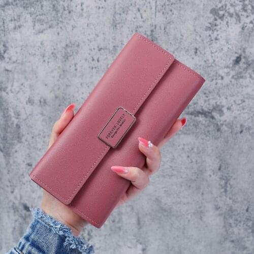 Women Wallet Leather Ladies Money Handbags Female Money Coin Purses Designer Long Women Card Holder Clutch Purse Carteras Mujer