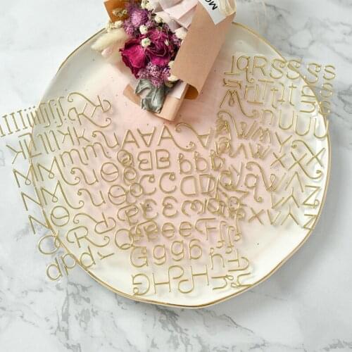 KSCRAFT Gold Alphabet 3D Die Cut Self-adhesive Puffy Stickers for Scrapbooking Happy Planner/Card Making/Journaling Project