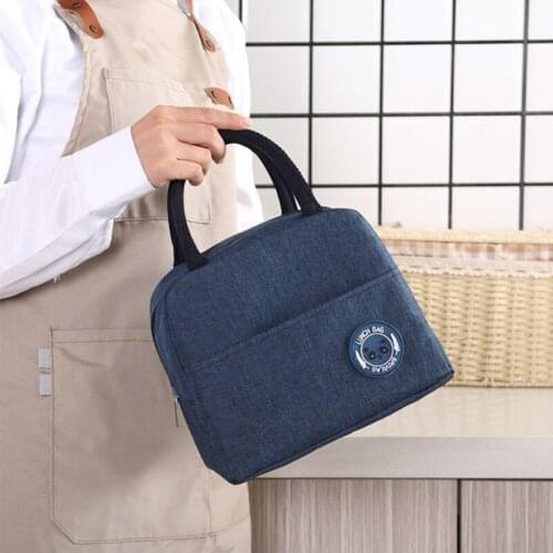 1PCs Fresh Cooler Lunch Box Portable Insulated Canvas Lunch Bag Thermal Food Travel Picnic Lunch Bags For Women Student