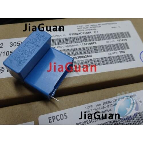 10PCS NEW EPCOS B32924C3105M 1UF 305VAC PCM27.5 film capacitor 105/305VAC p27.5mm MKP B32924 1.0UF/305VAC 105
