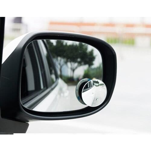 2 Pcs Car Styling 360 Degree Framless Blind Spot Mirror Wide Angle Round HD Glass Convex Rear View Mirrors CSL2017