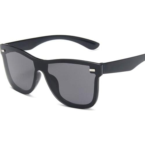 2021 Brand Designer One-piece Sunglasses Men Women Rivet Rimless Sun Glasses for Driving Goggles Mirror Lens Gafas UV400