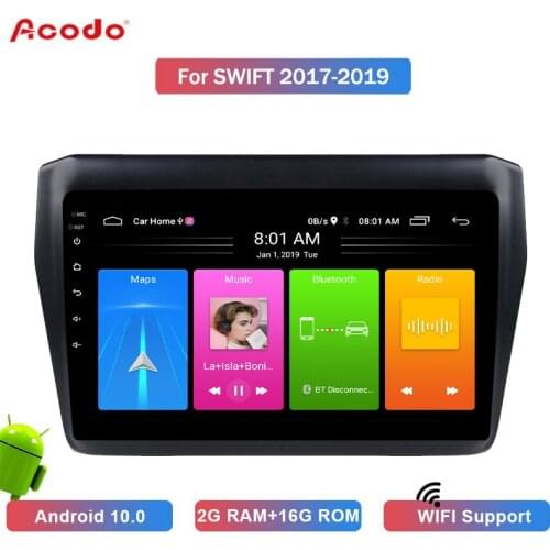 ACODO 2G RAM+16G ROM Android 10.0 Car Radio Multimedia Player For Suzuki Swift 2017-2018 Navigation GPS 2 din