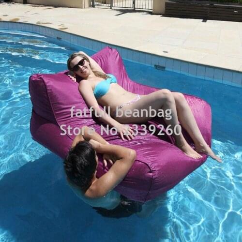 Cover only No Filler-Purple outdoor bean bag water float furniture,2 in 1 useExtra large beanbag sofa seat-durable resistt chair
