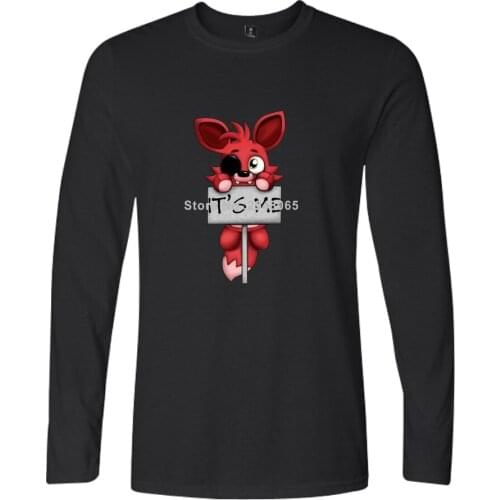 Its Me Kawaii FNAF Plush Foxy men t shirts punk cotton tshirt t shirt Five Nights at FNAF cartoon t-shirt tops Brand Clothes