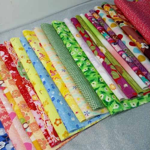 Japanese wind printed crepe cotton kimono fabric patch work Sewing Tissue To Patchwork,Tilda Cloth 12pc/lot