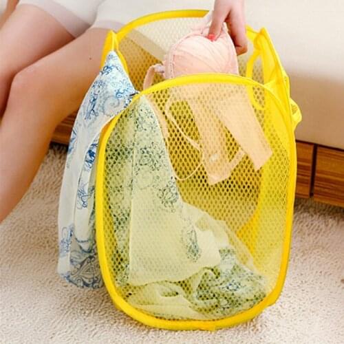 Laundry Basket Mesh Washing Clothing Storage Baskets Dirty Clothes Organizer Bathroom Laundry Storage Bucket Home Organizer