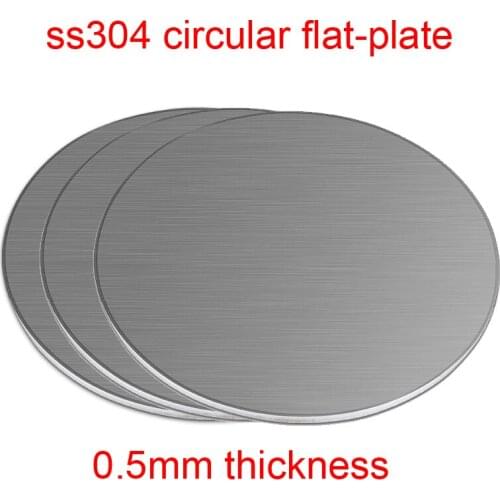 0.5mm thickness stainless steel circular plate 304 disc plate ss304 circular flat-plate round corrosion resistant disk sheet