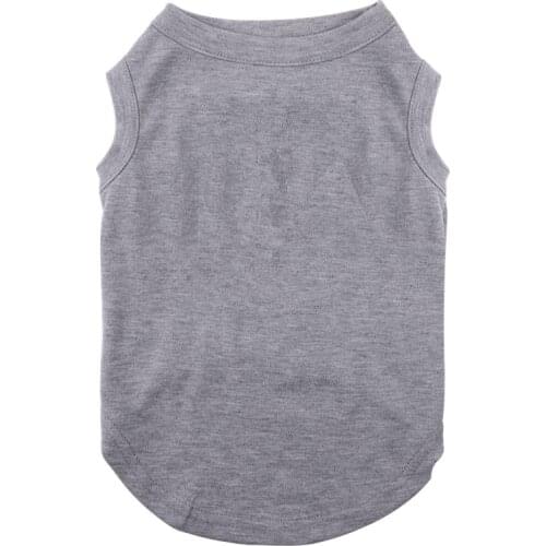 M-2XL Summer Cotton Puppy Blank Dog Shirt Clothes Soft Plain Doggy Vest Cat Bottoming T Shirts for Small Medium Large Dogs