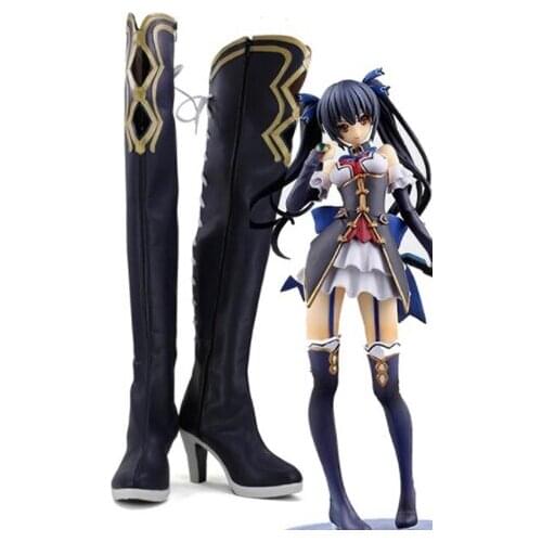 Hyperdimension Neptunia Black Heart Noire Cosplay Shoes Boots Cosplay Costume Accessories For Women Shoes Custom Made Halloween