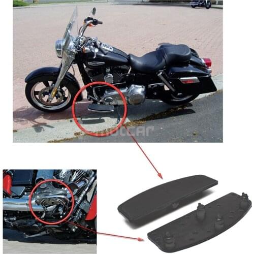 For Harley FLHTC FLHTCUI FLHTCU FLHRC 2pc Motorcycle Black Front Rubber Rider Insert Floorboard Footboard Foot peg Footrest Pad