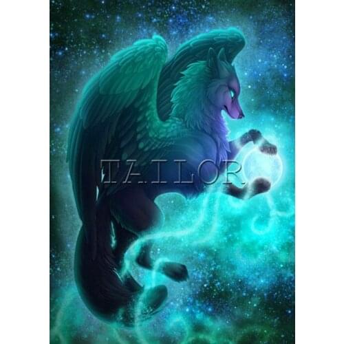 Full square Home Decor Gift Cuadros haft diamentowy 5D diamond painting kit set Cross stitch Mosaic animal Wolf color landscape