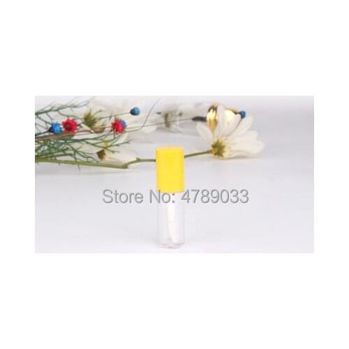3ML 50/100pcs Empty Lip Gloss Tube, DIY Plastic Elegant Liquid Lipstick Container, Round Lipgloss Lip Balm Bottle