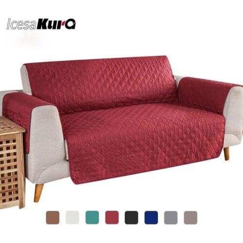 Quilted Anti-Wear Sofa Cover for Living Room Dogs Pets Kids Anti-Slip Couch Recliner Slipcovers Armchair Furniture Protector