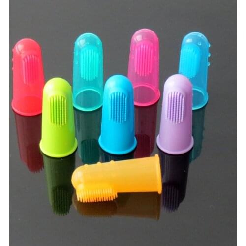 Super Soft Pet Finger Toothbrush Teddy Dog Brush Bad Breath Tartar Teeth Tool Portable Practical Dog Cat Cleaning Supplies
