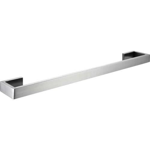 Towel Bar SUS 304 Stainless-Steel Single Towel Rack Bathroom Towel Shelf Square Towel Bar Bathroom Hardware Wall Mounted