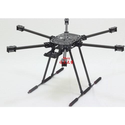 ZD850 Full Carbon Fiber ZD850 850MM Frame Kit with Unflodable Landing Gear Foldable Arm for FPV DIY Aircraft Hexacopter