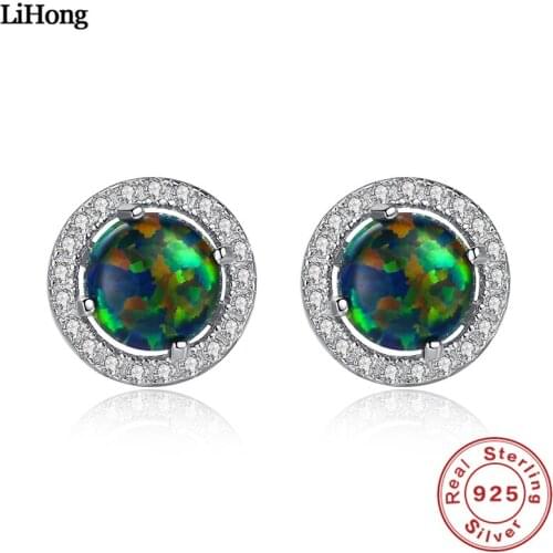 New Design 925 Sterling Silver Earrings Opal AAA Zircon Crystal Earrings For Women Glamour Jewelry