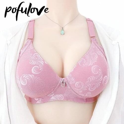 Plus Size Bra Push Up Bra Sexy Bralette Women Lingerie Sleep Tops Large Big Size Ladies Bracier De Mujer Thin Gathered Brassiere