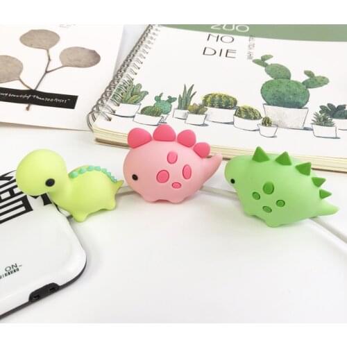 1Pcs Cute Cable Protector Cord Wire Mini Animal Cartoon Protection Silicone Cover Charging Cable Winder For iPhone Charger Cable