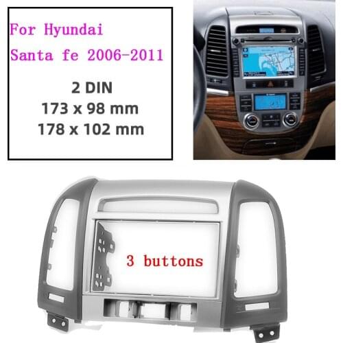 2 DIN Car Radio stereo Fitting installation adapter fascia For HYUNDAI SANTA Fe IX45 2006-2012 car Audio frame