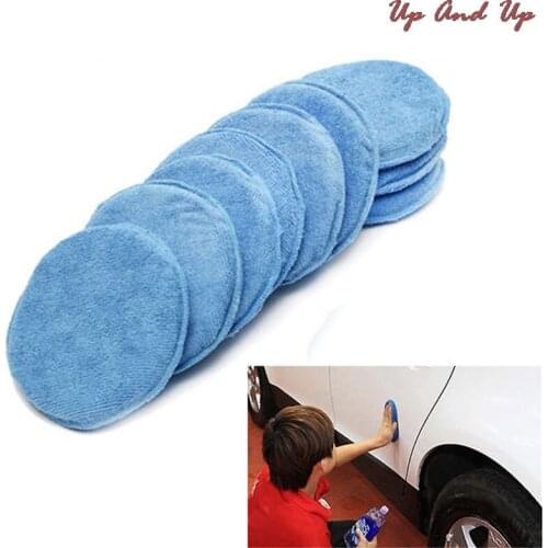 5" Diameter Microfiber Wax Applicator Polishing Sponges Pads Car Washer Sponges Car & motorcycles Accessories Blue